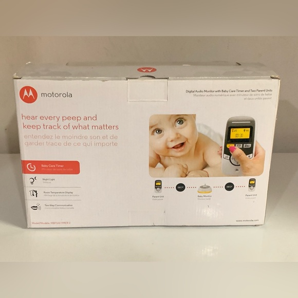 Motorola MBP161TIMER-2 Digital Audio Baby Monitor New in Box - Picture 2 of 2